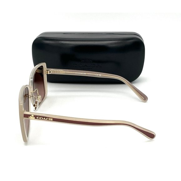 COACH DISNEY HC8375 57475M Milky Ivory / Brown Peach Gradient 56mm Sunglasses - Picture 3 of 4